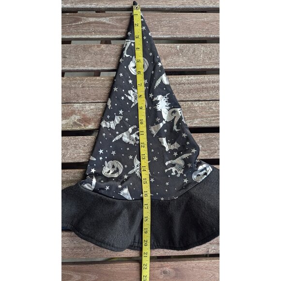 💜✨Halloween Witch/Wizard Hat with Silver Halloween Motifs - Picture 4 of 5